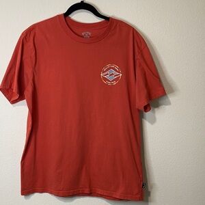 Billabong Large Light Red Orange Shirt Sleeve T-Shirt